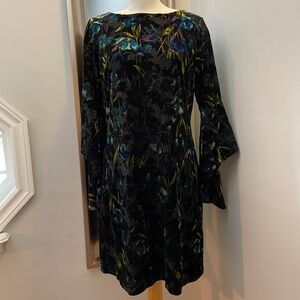 Tropical black burnt-out velvet The Limited Collection dress